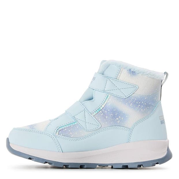 Light Blue - Skechers - Unisex Kids' Double Strap Lighted Mid Walking Shoes
