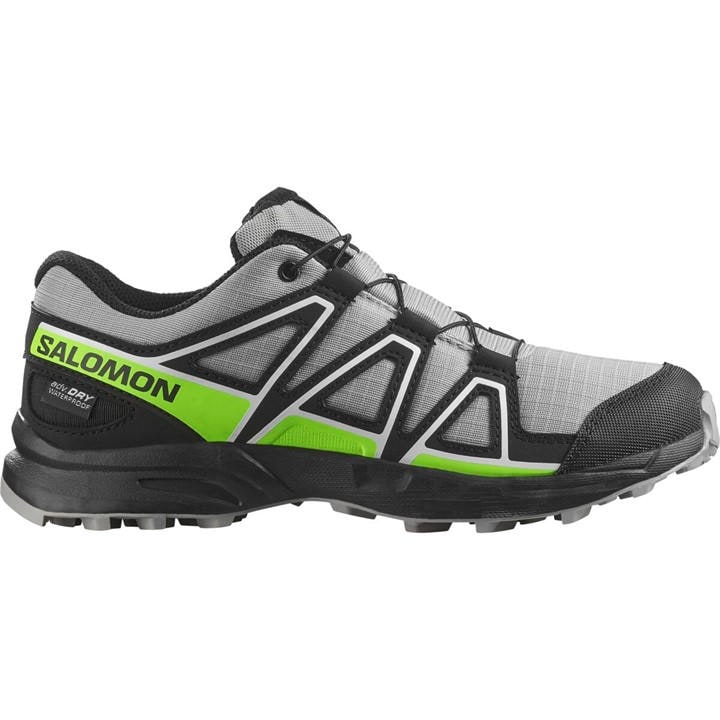 Salomon Boys Grey Speedcross Waterproof Trail Running Shoes  in Size 3, Sports Direct