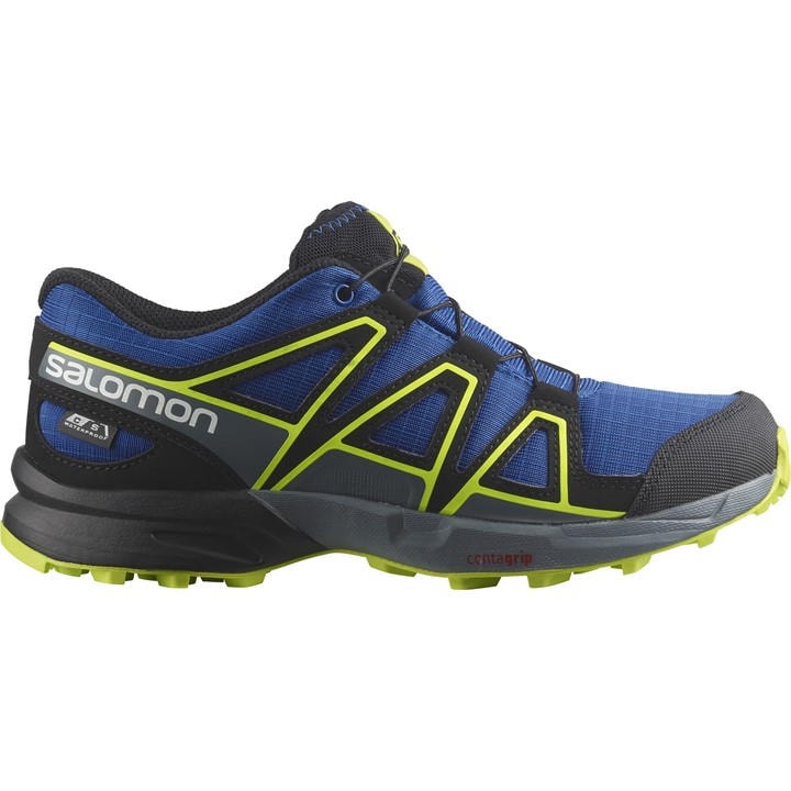 Salomon Boys Blue Speedcross Waterproof Trail Running Shoes  in Size 5, Sports Direct