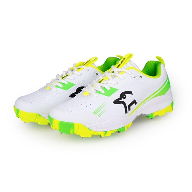 White/Green - Kookaburra Sport - Kookaburra Pro 4.0 Cricket Shoe - Spike Sole - Junior