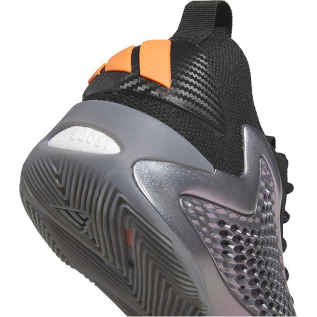 Iron/Blk/Org - adidas - Unisex Kids' A Edwards Basketball Trainers