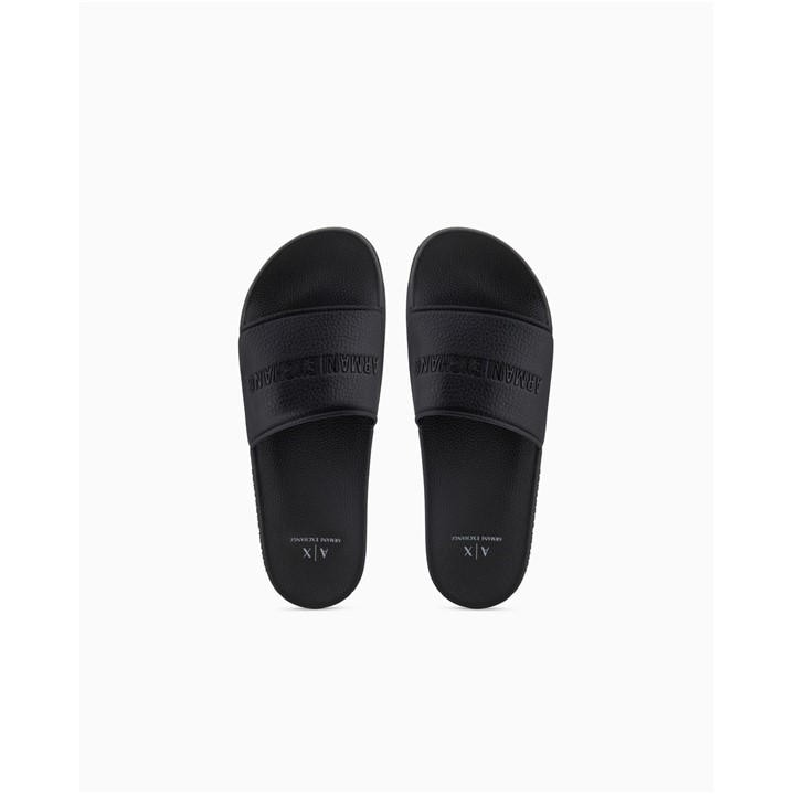 Armani Exchange Men's Black Pool Sliders in Size 11, Sports Direct