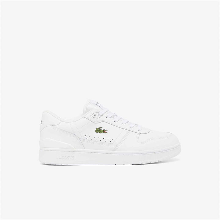 Lacoste Men's White T-Clip Low-Top Trainers in Size 11, Sports Direct