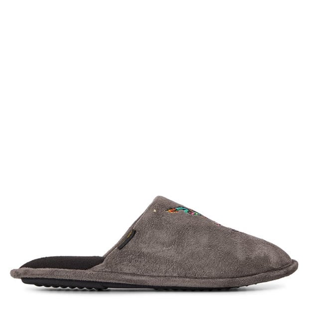 Grey - Ed Hardy - Men's Mule Slippers