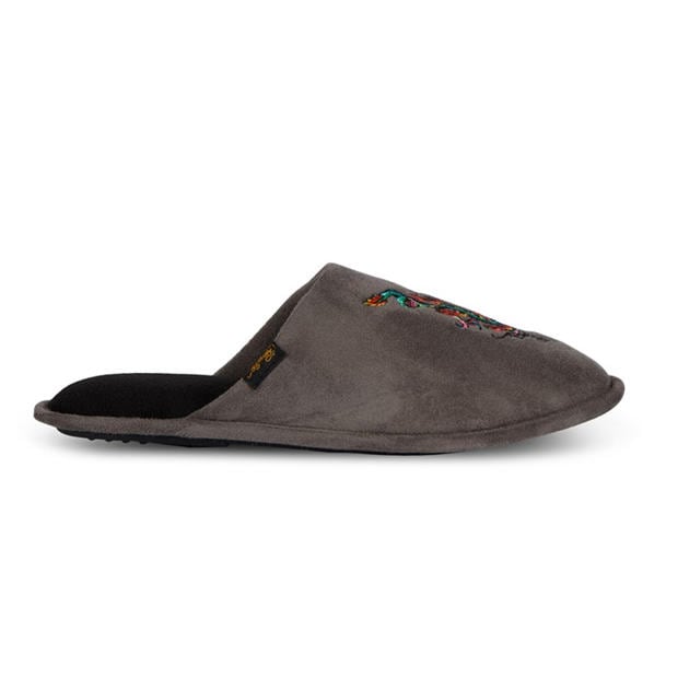 Grey - Ed Hardy - Men's Mule Slippers