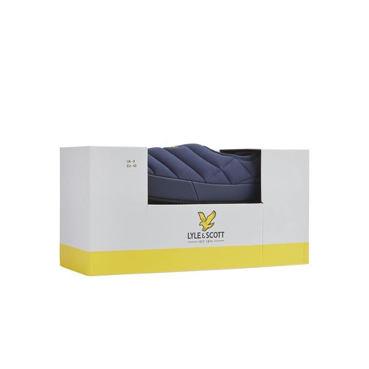 Lyle And Scott Men's Blue Moccasin Slippers in Size 12, Sports Direct
