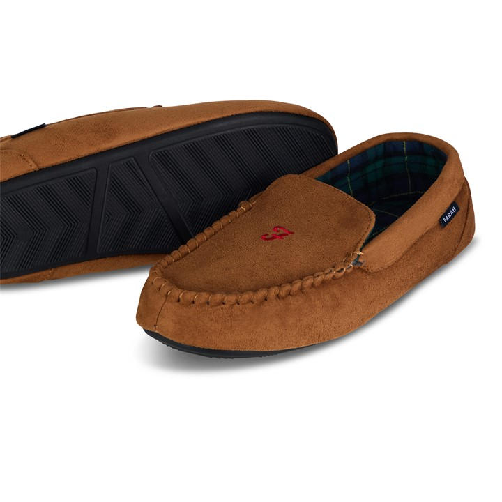 Farah Men's Brown Nicken Slippers in Size 9, Sports Direct