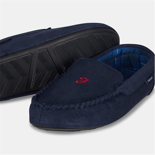 Navy - Farah - Nicken Slippers Sn99