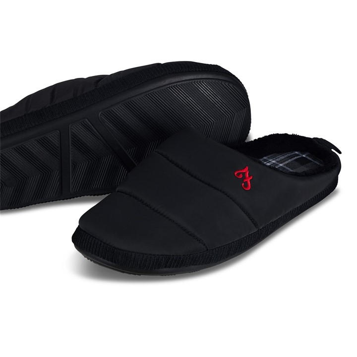 Farah Men's Black Slippers- Tommer in Size 9, Sports Direct