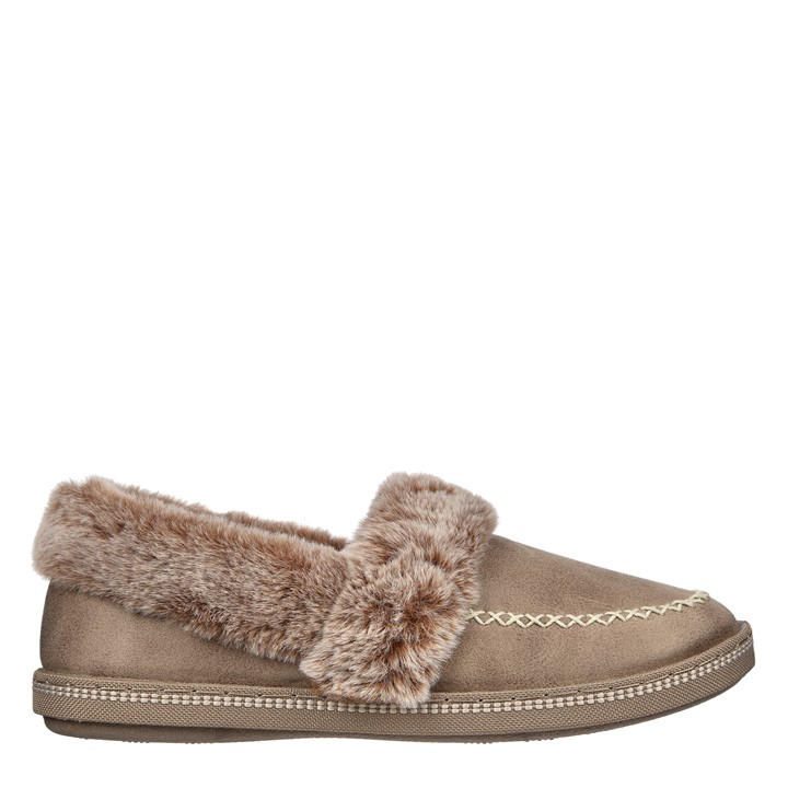 Skechers Women's Beige Cozy Campf Full Fit Slippers in Size 4.5, Sports Direct