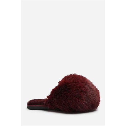 Wheres That From - Where’s Ultimate Fluffy Beige Faux Fur Mule Slippers