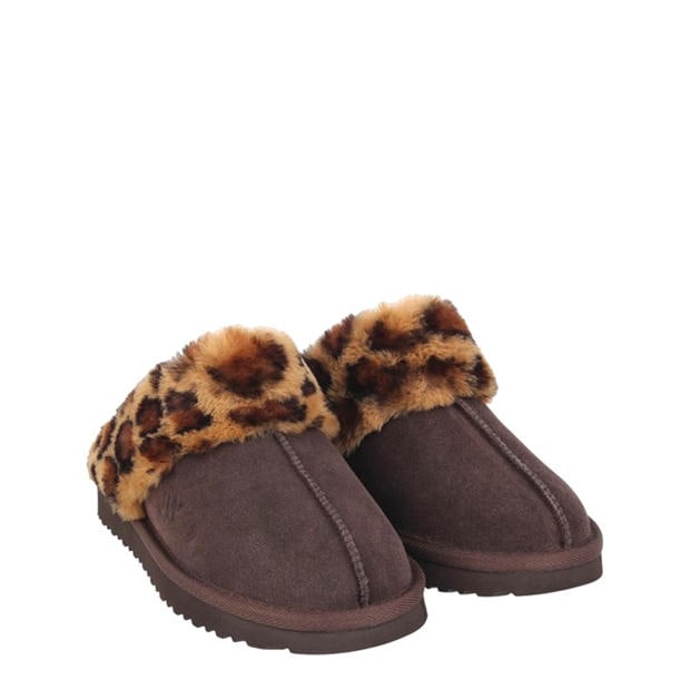 Leopard Fur - Jack Wills - Mule Slippers Ladies