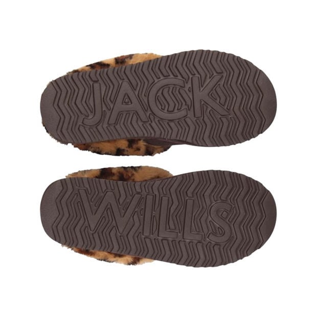 Leopard Fur - Jack Wills - Mule Slippers Ladies