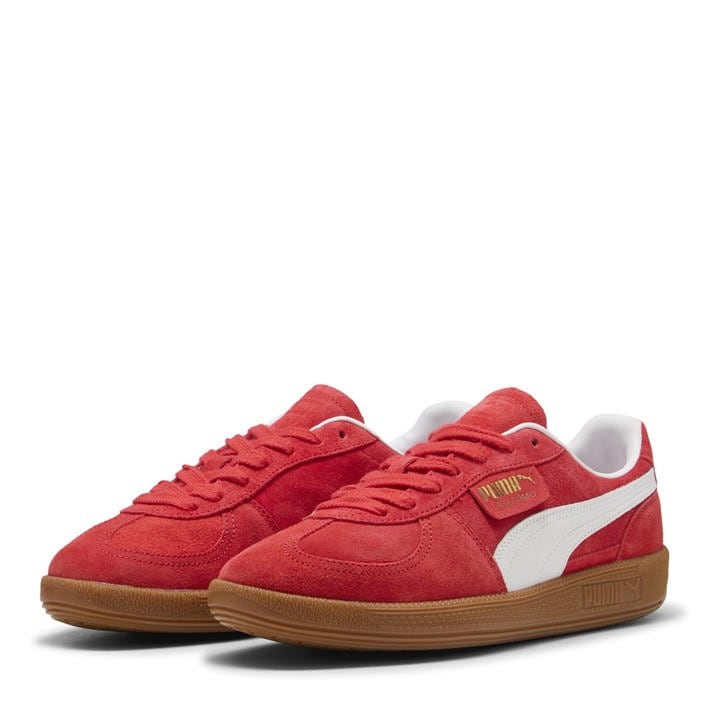 Puma Men's Red Palermo Trainers in Size 8, Sports Direct