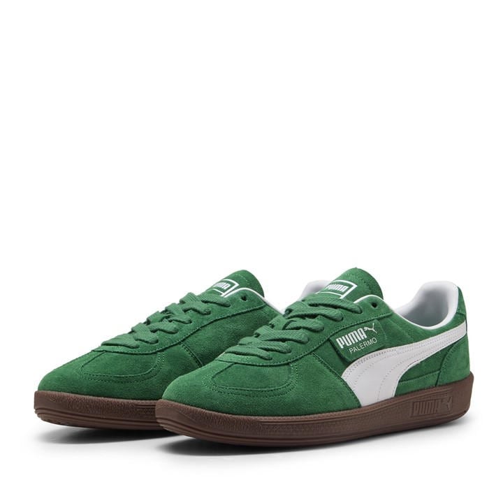 Puma Men's Green Palermo Trainers in Size 9.5, Sports Direct