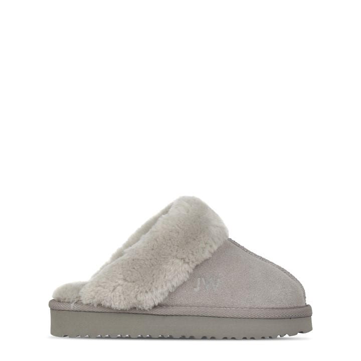 Jack Wills Girls Grey Mule Slipper  in Size C11, Sports Direct