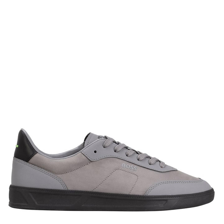 Boss Men's Grey Brandon Mesh Low Top Trainers, Mesh Construction in Size 10, Sports Direct