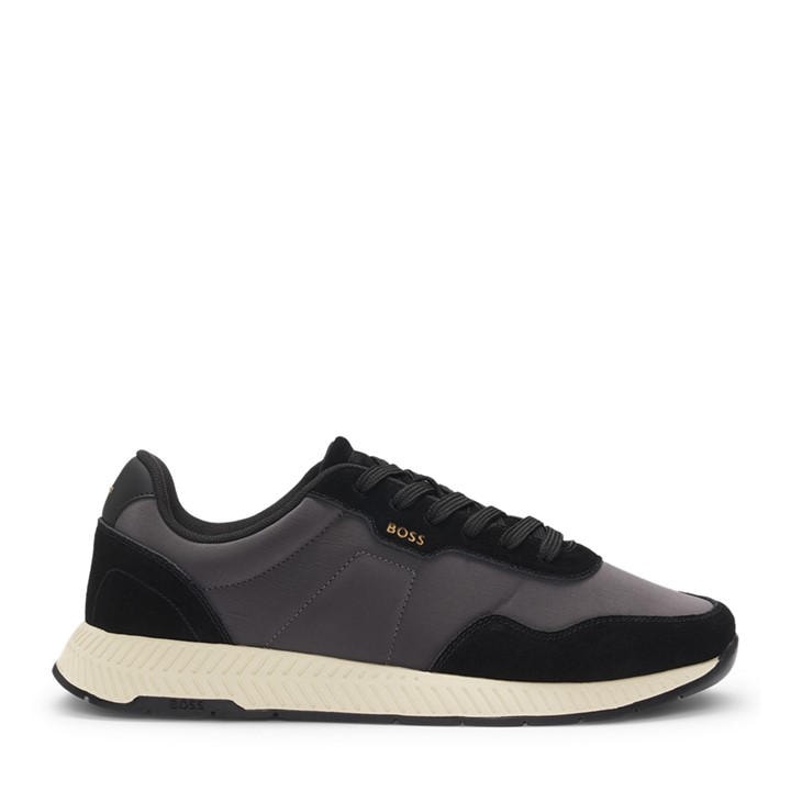 Boss Men's Grey Titanium Run Low-Top Trainers in Size 7, Sports Direct