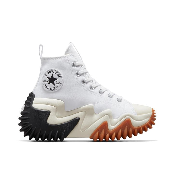 Converse  White Run Star Motion Platform Trainers in Size 4.5, Sports Direct
