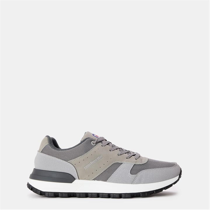 Lambretta Men's Grey Echo Court Trainers in Size 12, Sports Direct
