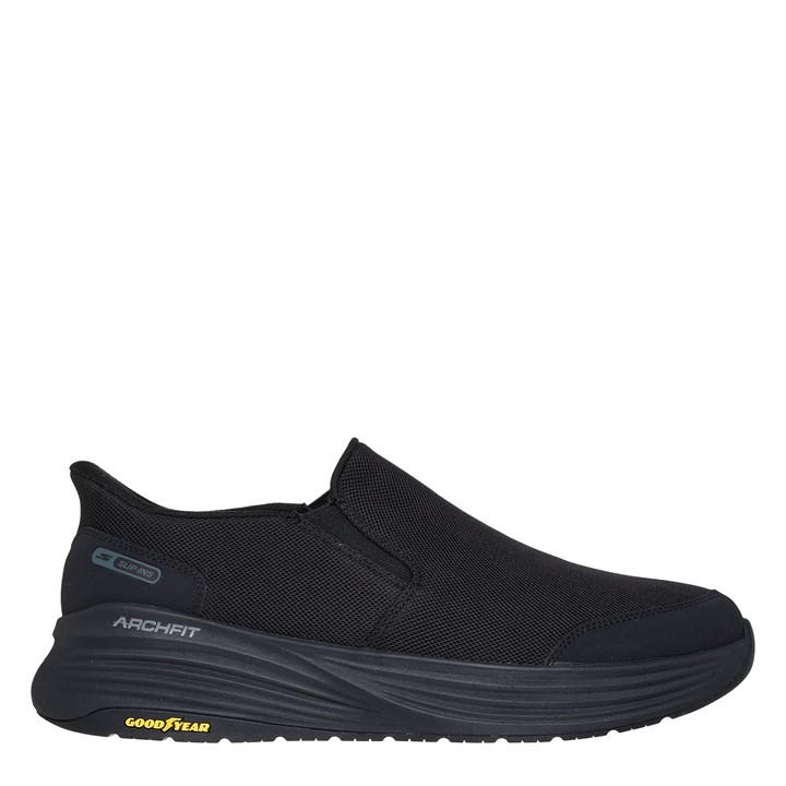 Skechers Men's Black Slip On Trainers in Size 10, Sports Direct