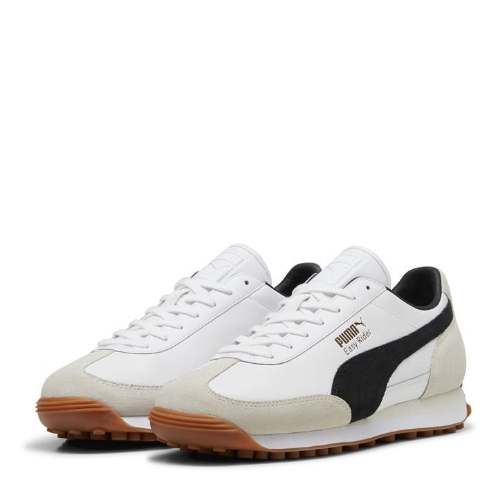 Puma Men's White Easy Rider Vintage Low-Top Trainers in Size 11, Sports Direct