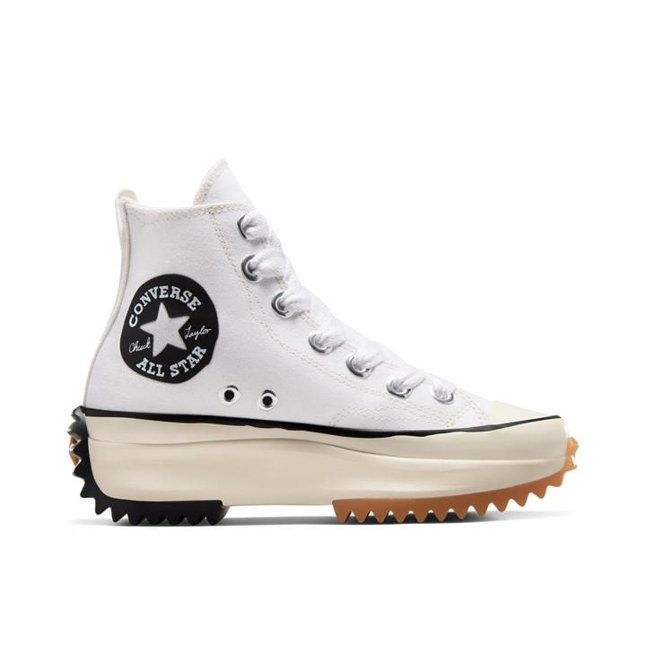 Converse  White  Run Star Hike Platform Trainers in Size 6, Sports Direct