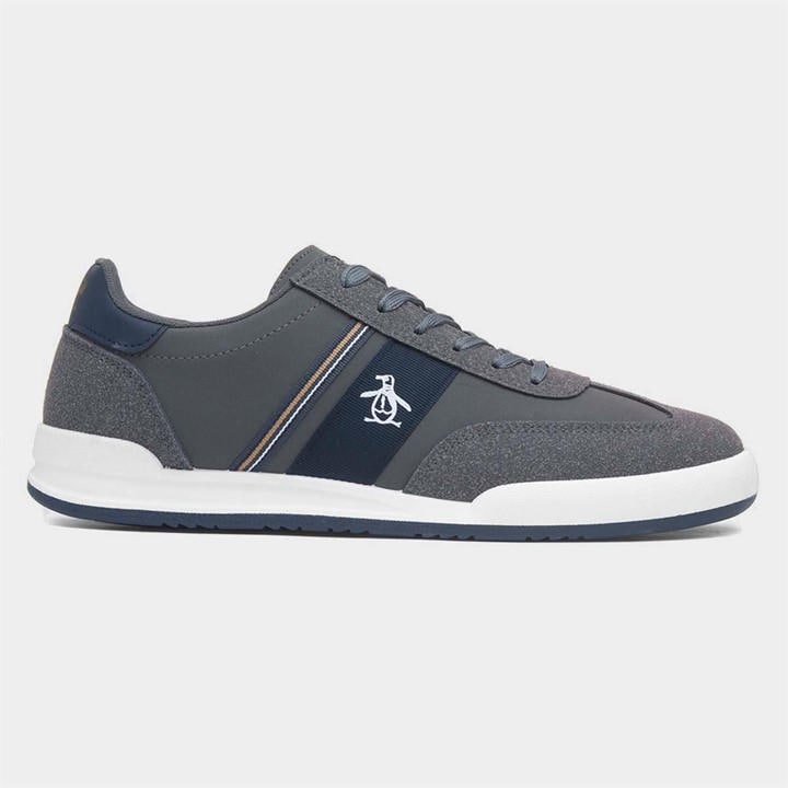 Original Penguin Men's Grey Gaz Court Trainers in Size 8, Sports Direct