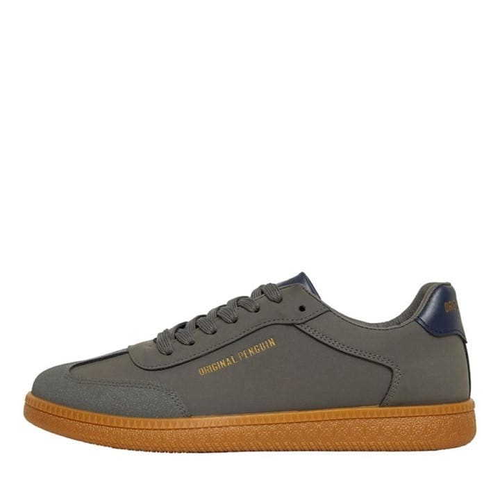 Original Penguin Men's Grey Salsa Court Trainers in Size 11, Sports Direct