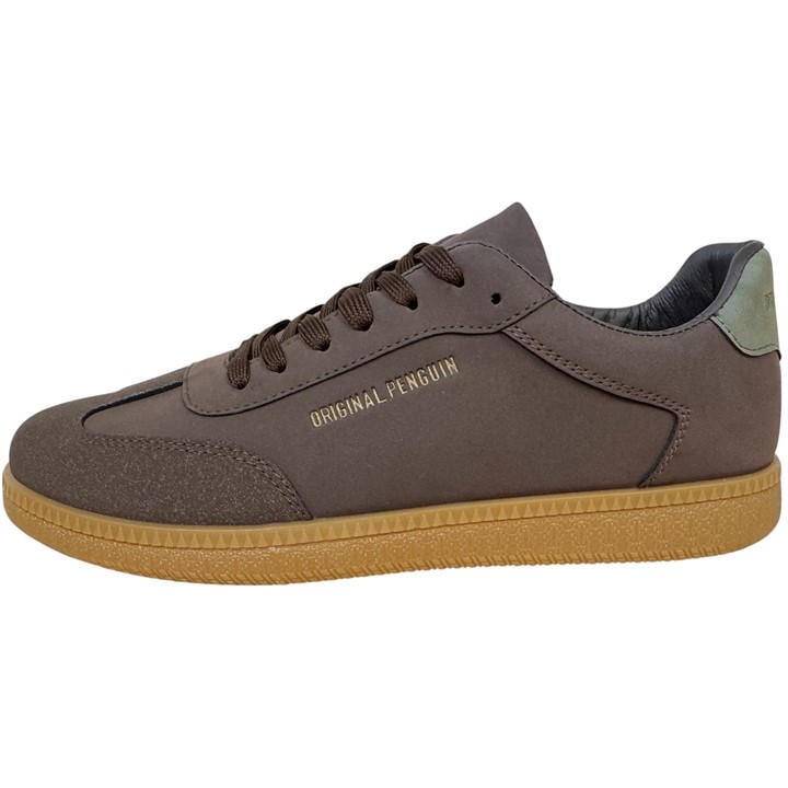 Original Penguin Men's Brown Salsa Court Trainers in Size 6, Sports Direct