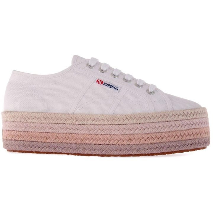 Superga Women's White Espadrille Platform Trainers in Size 5, Sports Direct