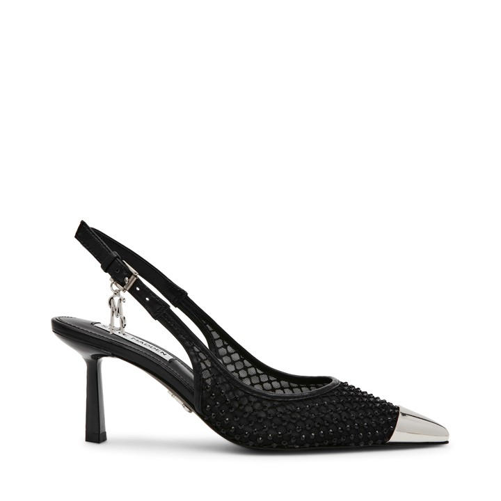 Steve Madden Women's Black Vixen Mesh Slingbacks in Size 4, Sports Direct