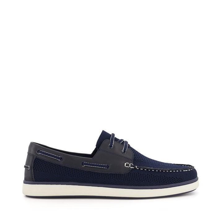 Dune London Men's Blue Blaim Canvas Boat Shoes in Size 7, Sports Direct