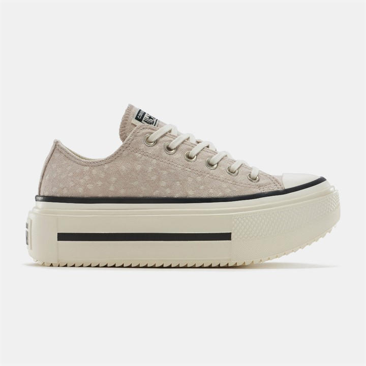 Converse  Beige  Chuck Taylor All Star Lif Platform Trainers in Size 5.5, Sports Direct