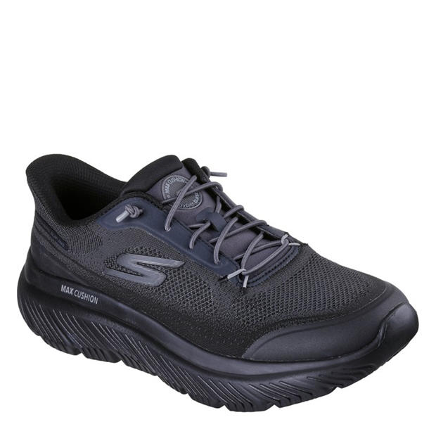Black - Skechers - Go Walk Max Cushioning Hyper Slip On Trainers Mens