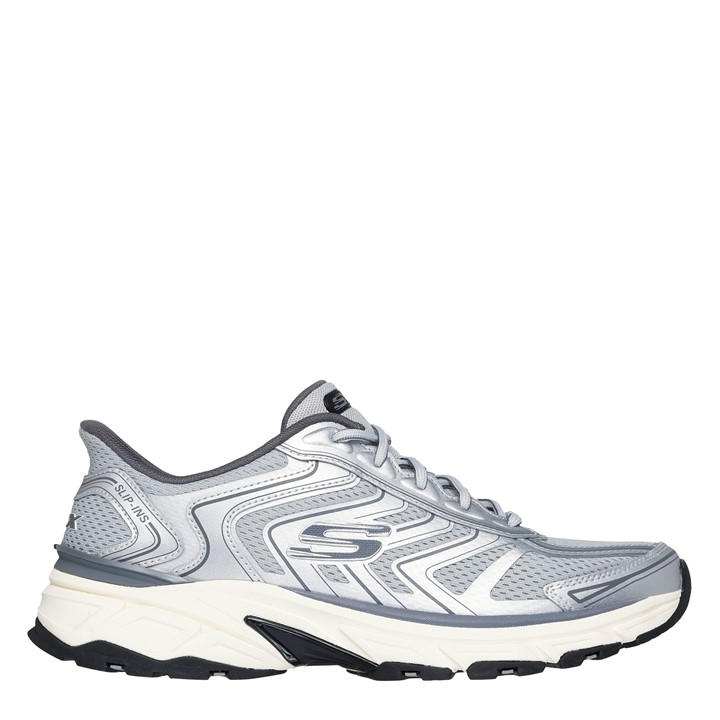 Skechers Men's Grey Slip-Ins: Stamina Sport Retro Runners Trainers in Size 9, Sports Direct