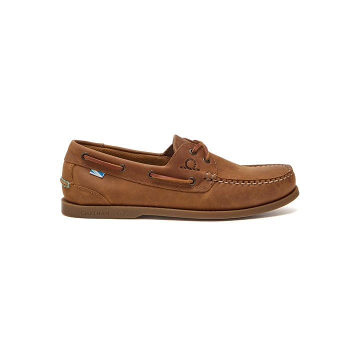 Chatham Men's Brown Boat Shoes in Size 8, Sports Direct