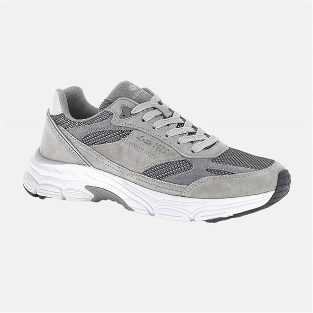 Mushroom Gray - Lotto Sport Italia - Men's Low-Top Trainers