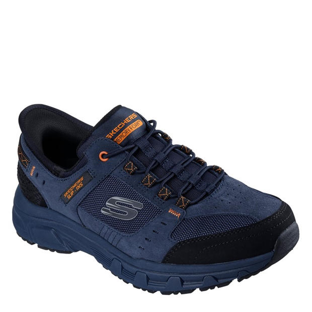 Navy/Orange - Skechers - Oak Canyon Slip On Runners Mens