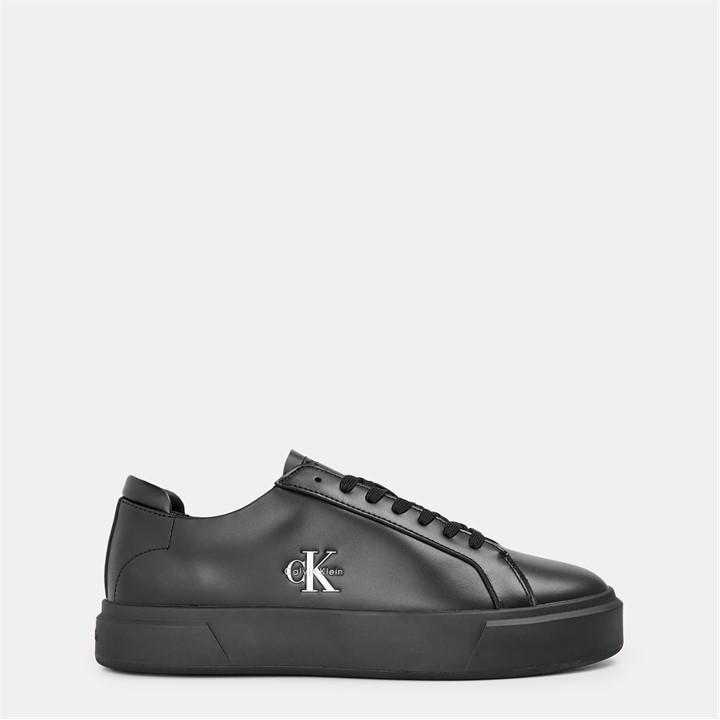 Calvin Klein Men's Black Basket Cupsole Court Trainers in Size 10, Sports Direct