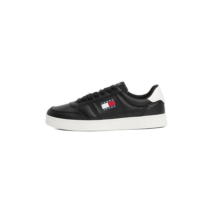 Tommy Jeans Men's Black Tj Greenwich Court Trainers in Size 9, Sports Direct