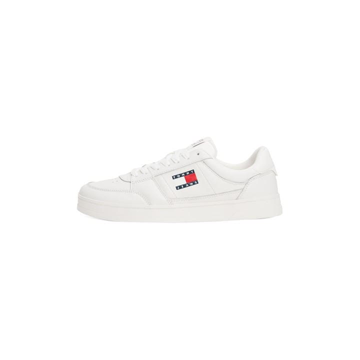 Tommy Jeans Men's White Tj Greenwich Court Trainers in Size 9, Sports Direct