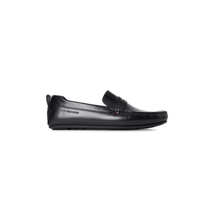 Tommy Hilfiger Men's Black Loafers in Size 8, Sports Direct