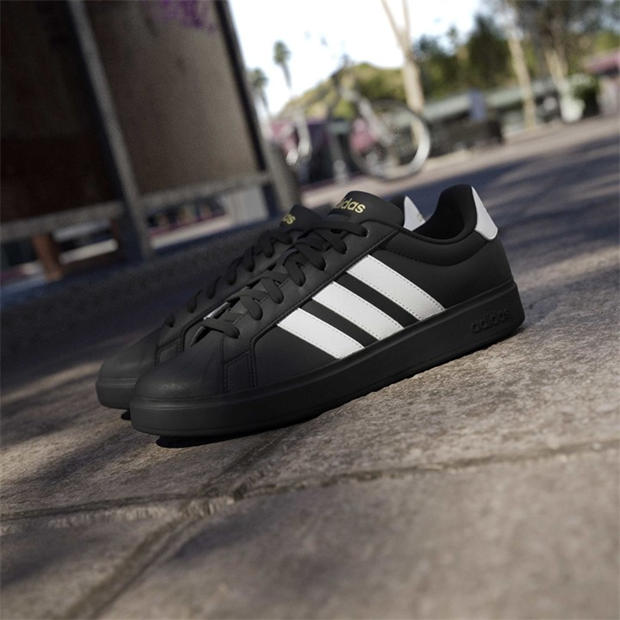 Black/White - adidas - Men's Street Talk Low-Top Trainers