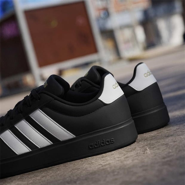 Black/White - adidas - Men's Street Talk Low-Top Trainers