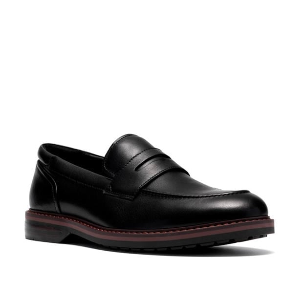 Black Leather - Clarks - Men's Aldwin Step Leather Loafers