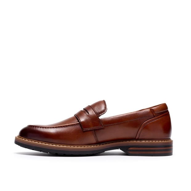 Tan Leather - Clarks - Men's Aldwin Step Leather Loafers