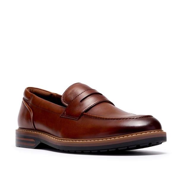 Tan Leather - Clarks - Men's Aldwin Step Leather Loafers