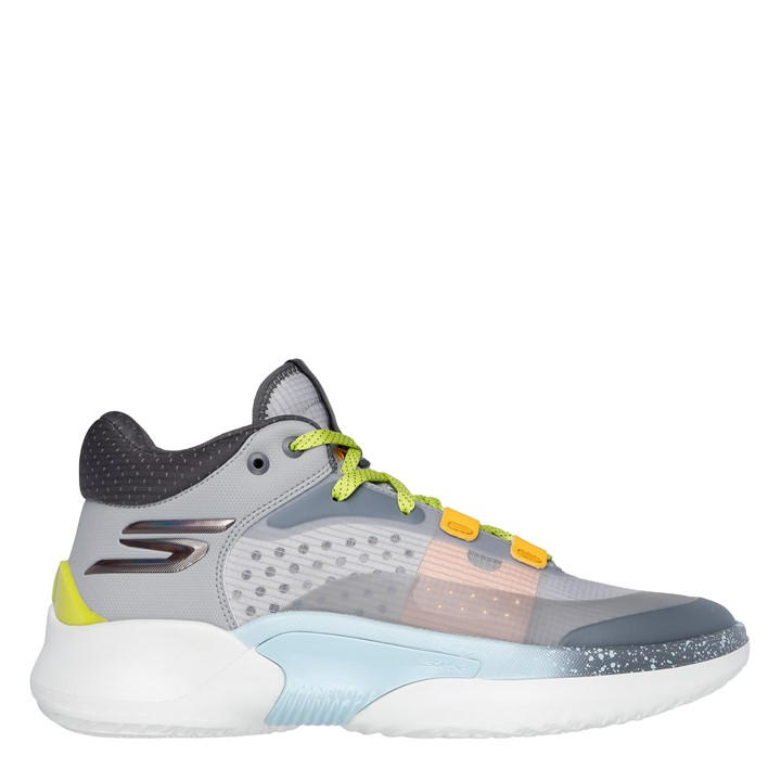 Skechers Men's Grey Basketball Skx Resagrip Trainers in Size 12, Sports Direct