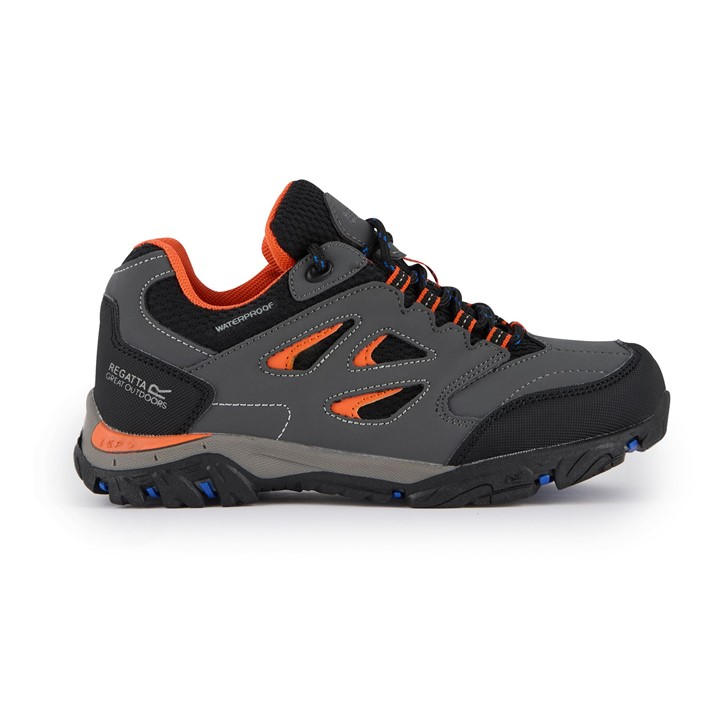 Regatta Boys Grey Kids Holcombe Waterproof Low Walking Shoes in Size C12, Sports Direct